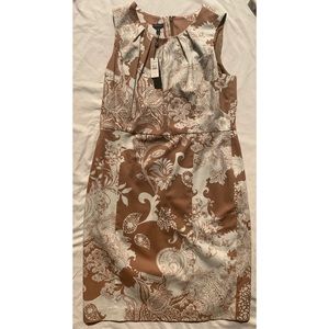 🆕 Talbots Tan And White Dress